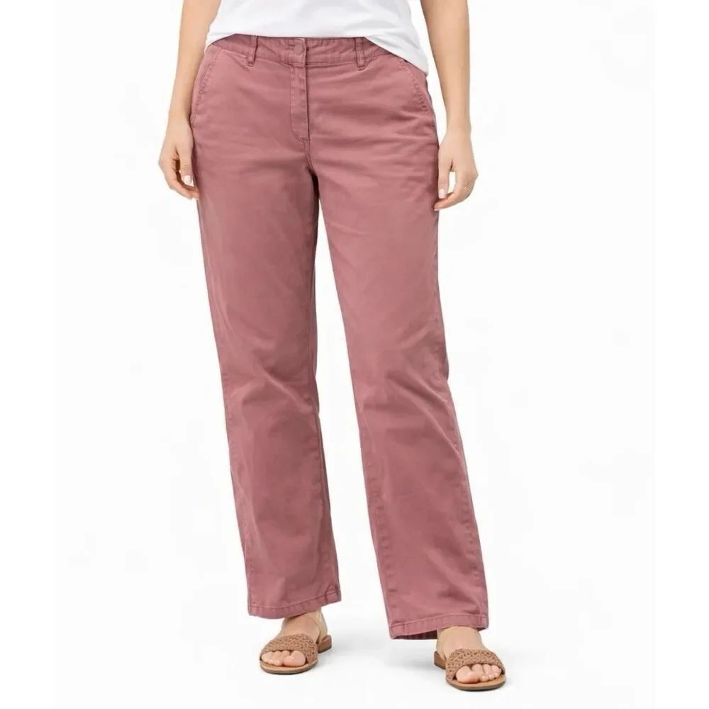 Joie Mauve orange wide leg seam front chino pant 8